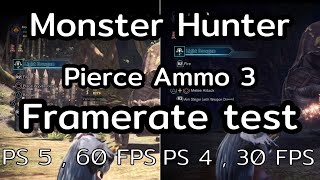 PS5 vs PS4 Monster Hunter World Frame rate w P3 Ammo TEST [upl. by Lemrac]