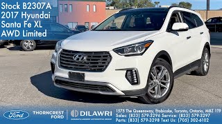 2017 Hyundai Santa Fe XL AWD Limited Cert Clean Carfax Nav Moonroof at Thorncrest Ford stock B2307A [upl. by Darcee467]