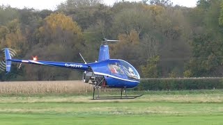 GROYP ❌ Robinson R22 Beta lI 🚁 🚁🎥👀Shobdon Airfield Hereford redfox111 221024 🚁🎦 💨‼️⬆️ [upl. by Yrrum]