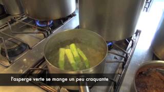 Cuisson simple asperges vertes à leau  la recette chef [upl. by Deevan]