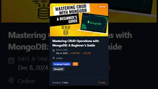 Mastering CRUD Operations with MongoDB [upl. by Ettolrahs]