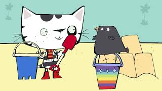 Sand  Wussywat the Clumsy Cat  Funny Cartoons for Younger Kids [upl. by Odlaw]