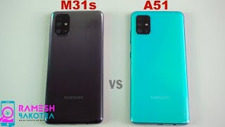 Samsung Galaxy M31s vs Galaxy A51 SpeedTest and Camera Comparison [upl. by Girovard]