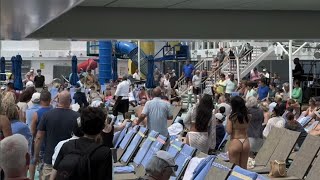 Cruise Day 7 NCL  Norwegian Joy 2024 Sea day Pool deck Observation Lounge [upl. by Bovill458]