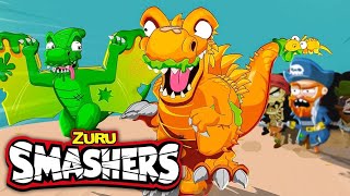 Dino smashers dino island  dino smash cars kids racing kids cartoon [upl. by Idham446]