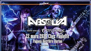 Bande annonce concert ABSOLVAEXISTANCE  Chez Paulette le 22032025 [upl. by Capp]