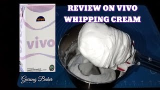 WHIPPING CREAM REVIEW  VIVO WHIPPING CREAM [upl. by Adnahsam479]