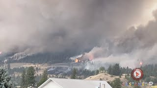 Large fire near Grand Forks [upl. by Ahsenal966]