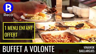 Buffet asiatique a volonté  1 menu enfant offert  Vinawok à Baillargues [upl. by Eberly]