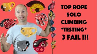 Testing of 7 Top Rope Solo Climbing Devices  3 FAIL [upl. by Hannasus]