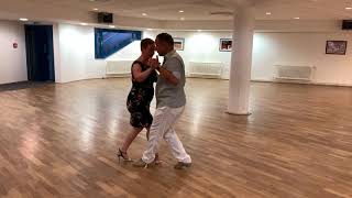 Lars amp Nicole Tango Lesson Enganche and rhythmical [upl. by Travers]