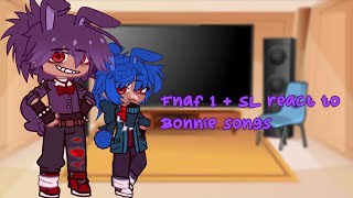 Fnaf 1  SL react to Bonnie  GCRV  brainrotz [upl. by Marelya308]