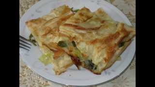 Pırasalı Börek Tarifi  eTariforg [upl. by Alvy]