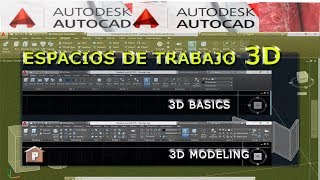 Autocad 3D Espacios de trabajo en AutoCAD 3D [upl. by Atsok]