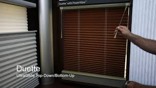 Hunter Douglas Duette with Top Down Bottom Up UltraGlide at Carolina Blinds in Hendersonville [upl. by Suivatram483]