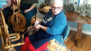 2016 October Spinners Study Group Spinning Southdown baby doll [upl. by Blakeley]