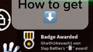 How to get moai glove in slap battles 🗿 badge tutorial [upl. by Aneeuq743]