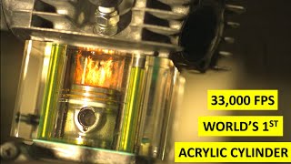 4 Stroke Combustion 4K SLOW MOTION  33000 FPS  Clear Engine Cylinder [upl. by Naquin888]