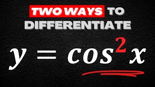 How to take the derivative of cos2 x 2 Different Methods [upl. by Baynebridge358]