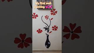 Easy wall paintingwalldecor walldecor homedecor shorts [upl. by Enelaj]