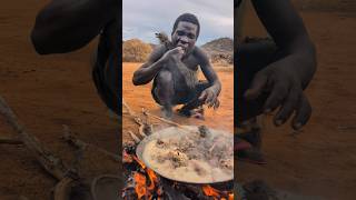 Wow Thats incredible 🤩😋😲 See how Hadza cooks their favorite meal middle of nowhere ‼️😲hadzabetribe [upl. by Trisa]