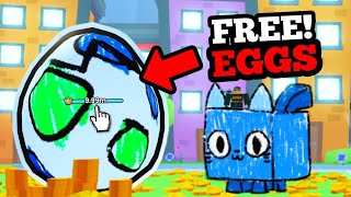 Opening 200 FREE EGGS for a TITANIC in Pet Sim 99 [upl. by Ebneter]