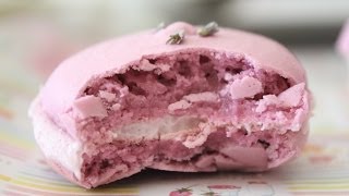 How To Make Lavender French Macarons  Lavender Buttercream Frosting [upl. by Eelloh]