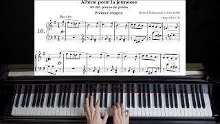 Schumann  Erster Verlust First loss Op 68 No 16  Piano Tutorial [upl. by Uthrop]