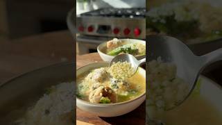 Mom’s pastina soup with basil chicken meatballs and escarole✨ [upl. by Paschasia]