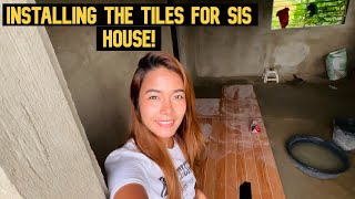 Installing Tiles For Sis House  Province House Ep15 [upl. by Ehttam]