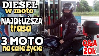 Zatankowałem motocykl dieslem mój tatuaż 3 motocykle na całe życie i najdalsza podróż czyli QampA [upl. by Einahpad]