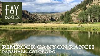 Colorado Property For Sale  Rimrock Canyon Ranch  Parshall Colorado [upl. by Nwahsyt167]