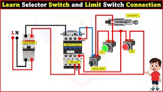 Learn Selector Switch and Limit Switch Connection with Contactor LearningEngineering [upl. by Erek410]