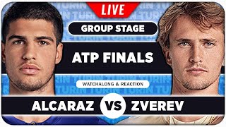 ALCARAZ vs ZVEREV • ATP Finals 2024 • LIVE Tennis Watchalong Stream [upl. by Atirac]