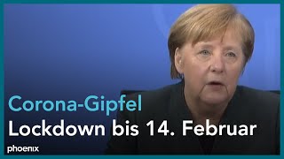 CoronaGipfel Merkel Söder und Müller zu weiteren CoronaMaßnahmen am 190121 [upl. by Nrubyar]