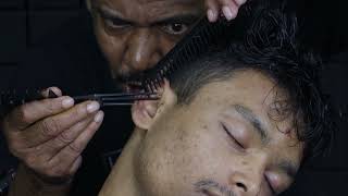 Scalp Scratching amp Comb Massage by Asim Barber  Head Massage amp Neck Cracking  Spine Cracking ASMR [upl. by Marline]