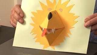 PopUp Tutorial 33  PopUp Lion  Birthday Card [upl. by Knudson]