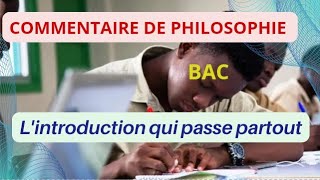 commentaire de texte en philo  lintroduction qui passe partout [upl. by Leksehc707]