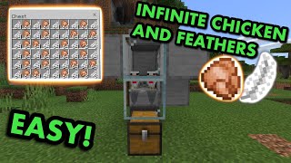 SIMPLE 121 AUTOMATIC CHICKEN FARM TUTORIAL in Minecraft Bedrock MCPEXboxPS4SwitchWindows10 [upl. by Munafo]