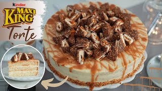 Leckerste MAXI KING Torte ganz einfach selber backen  Kikis Kinder Maxi King Torte  Rezept [upl. by Burgwell]