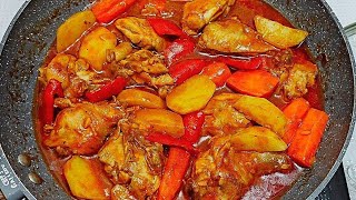 How to Cook Chicken Afritada  Chicken Afritada  Chicken Recipe [upl. by Meggy]