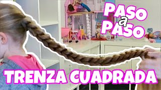 TRENZA CUADRADA Paso a paso TRENZA RARA  Familia Panda [upl. by Nylirac]