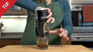 How to Pour the Perfect Guinness from a Can  CHOW Tip [upl. by Watson]