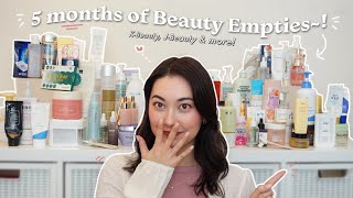 5 MONTHS WORTH Korean amp Japanese Beauty Empties [upl. by Baxy529]