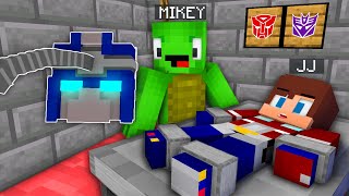 Mikey Unmasked the Optimus Prime  it Turned Out to be JJ  Maizen Minecraft Animation Transformers [upl. by Eaj]