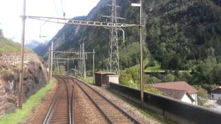 Gotthard Cab Ride Führerstandsmitfahrt in Ae 66 11402 quotUriquot [upl. by Nolrak]