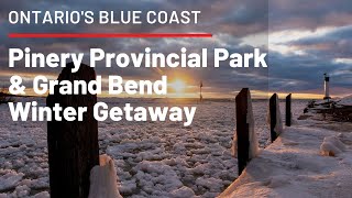 GRAND BEND and Pinery Provincial Park in the Winter Staying in Yurts and Winter Activities [upl. by Crispen79]