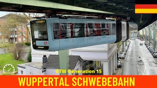 Cab Ride Schwebebahn Suspension Railway  Wuppertal Germany train drivers view in 4K [upl. by Otreblanauj703]