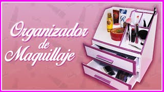 Cómo Hacer Un Organizador Para Maquillaje con CartónMakeup Organizer DIY  Simple y Creativo [upl. by Varuag48]