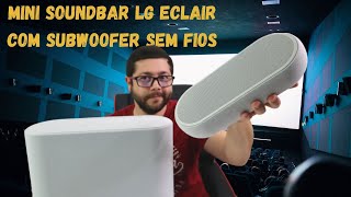 Mini Soundbar POTENTE com Subwoofer sem Fios LG ECLAIR QP5W [upl. by Alenoel]